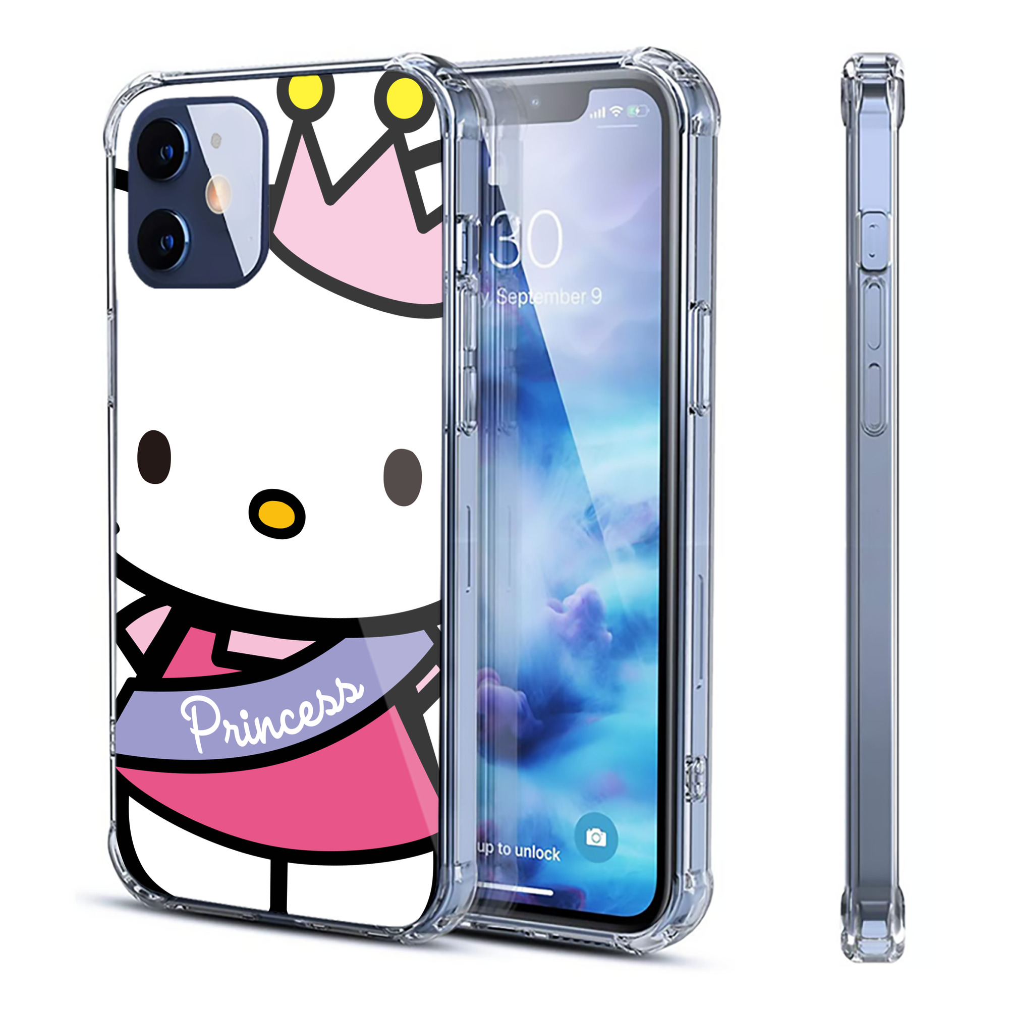（画像用） Hello Kitty ハローキティ 【iPhone 12シリーズ対応】透明スマホケース（クリアソフトケース）